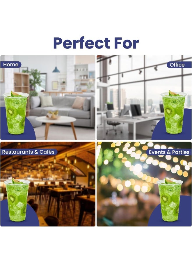 SNH Packing [Pack of 25] 20 Oz Juice Cup Clear Strong Disposable Plastic Cups - Image 5